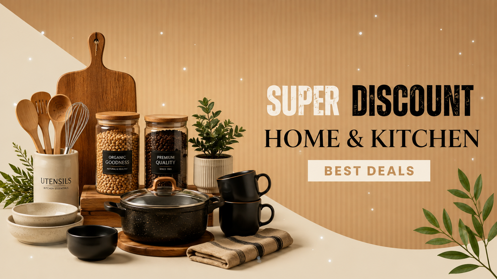 Home and kitchen products sale banner