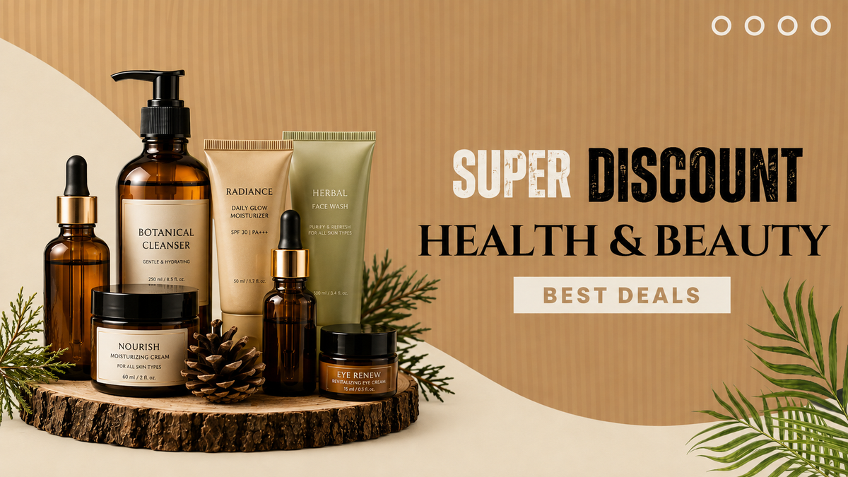 Health & Beauty Collection Products Sale Banner for Mobile